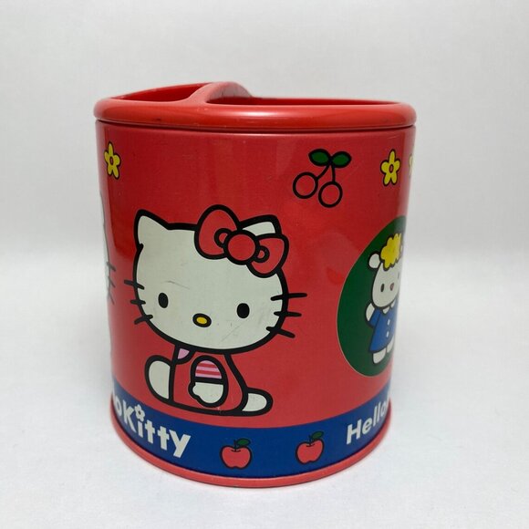 Hello Kitty Desk Organizer Pencil Holder Tin 2003 Sanrio - Picture 2 of 6